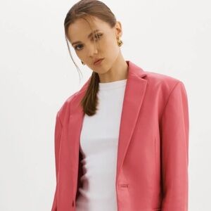 Xtaren pink one button closure blazer m
